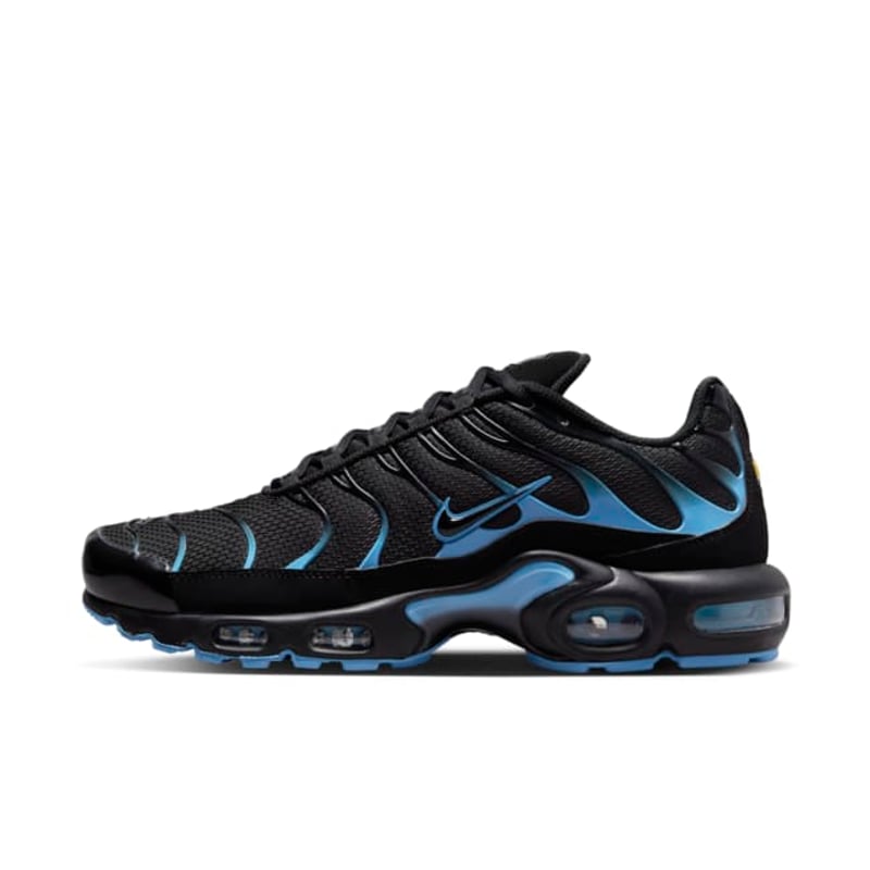 tênis preto e azul, tênis esportivo masculino, tênis casual moderno, tênis para caminhada, tênis confortável urbano, tênis estiloso masculino, tênis com amortecimento, tênis casual esportivo, tênis preto urbano, tênis de alta performance